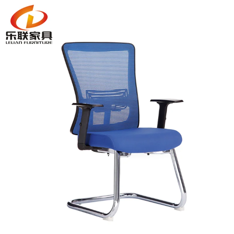 Blue Mesh Chrome Frame Mesh Conference Office Visitor Chairs