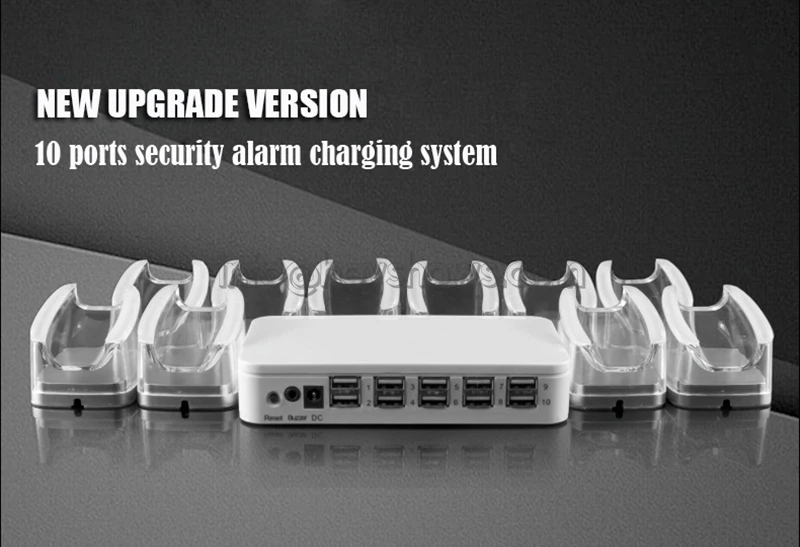 10 Ports Iphone Antitheft System Mobile Phone Security Stand Tablet