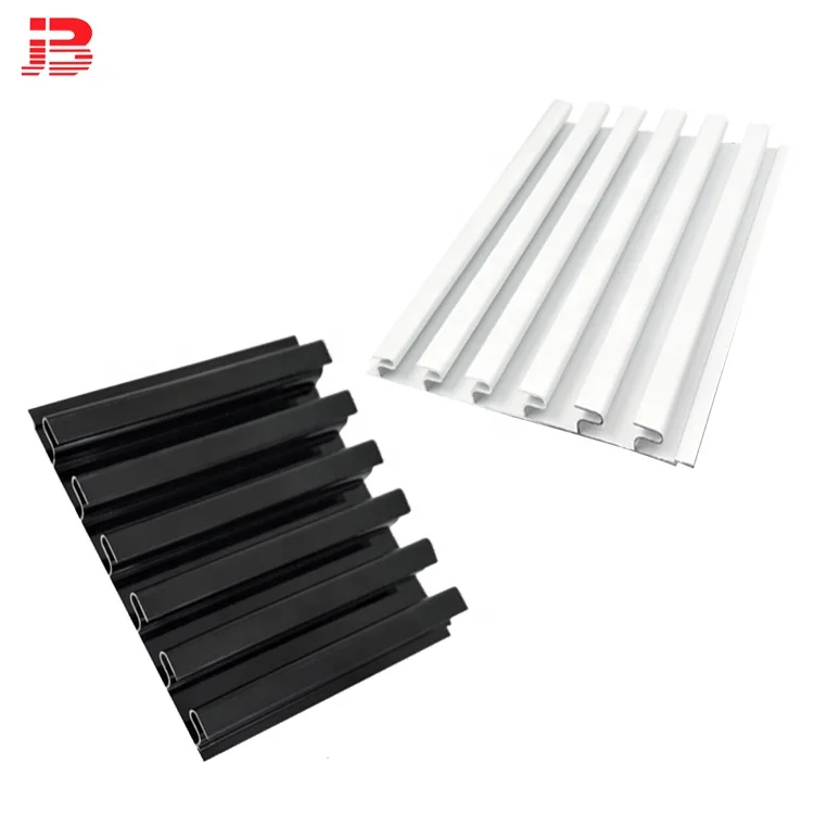 Black / white decorative single-sided slat wall shelf aluminum slatwall display panels factory