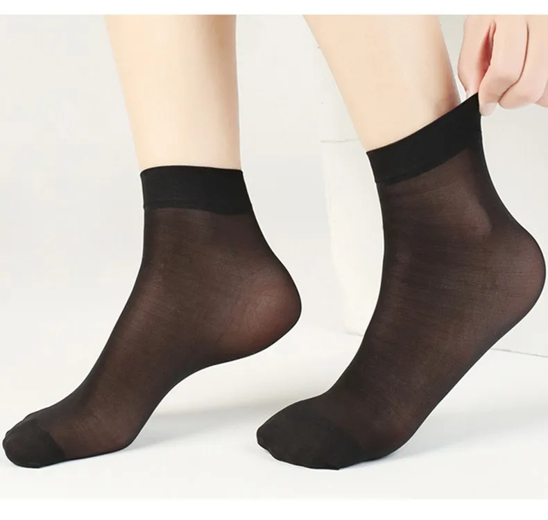 Women Thin Summer High Elastic Sexy Sheer Nylon Socks - Buy Short Nylon ...