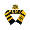 wholesale custom colorful pattern acrylic knit scarf of football for cheap sale