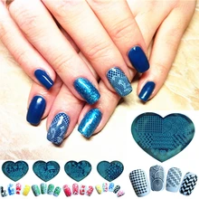 DIY Nail Arts Template Heart Shape Nail Polish Stencil 28style Stainless Steel Nail Stamp Beauty Charm Manicure Makeup Tools