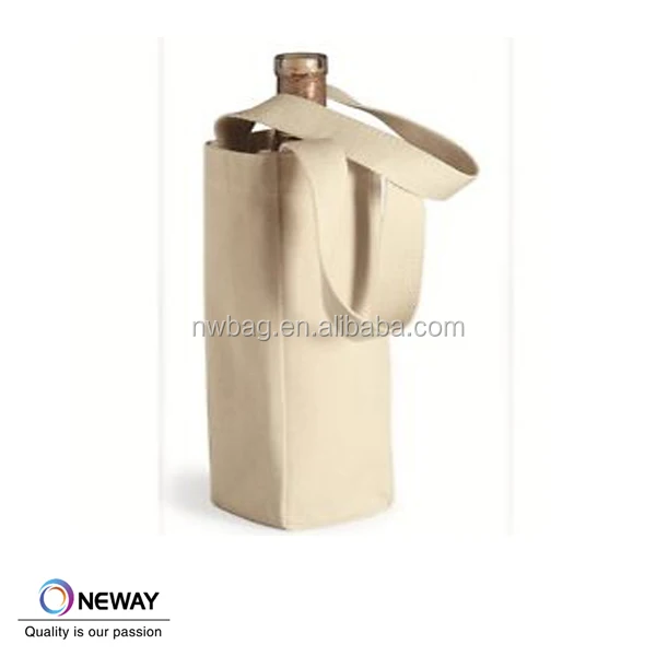 Reusable Double Canvas Wine Tote,Wine Gift Bag Buy Wine Tote,Blank