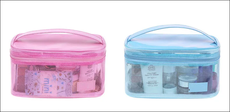 Custom clear pvc cosmetic bag factory manufactured