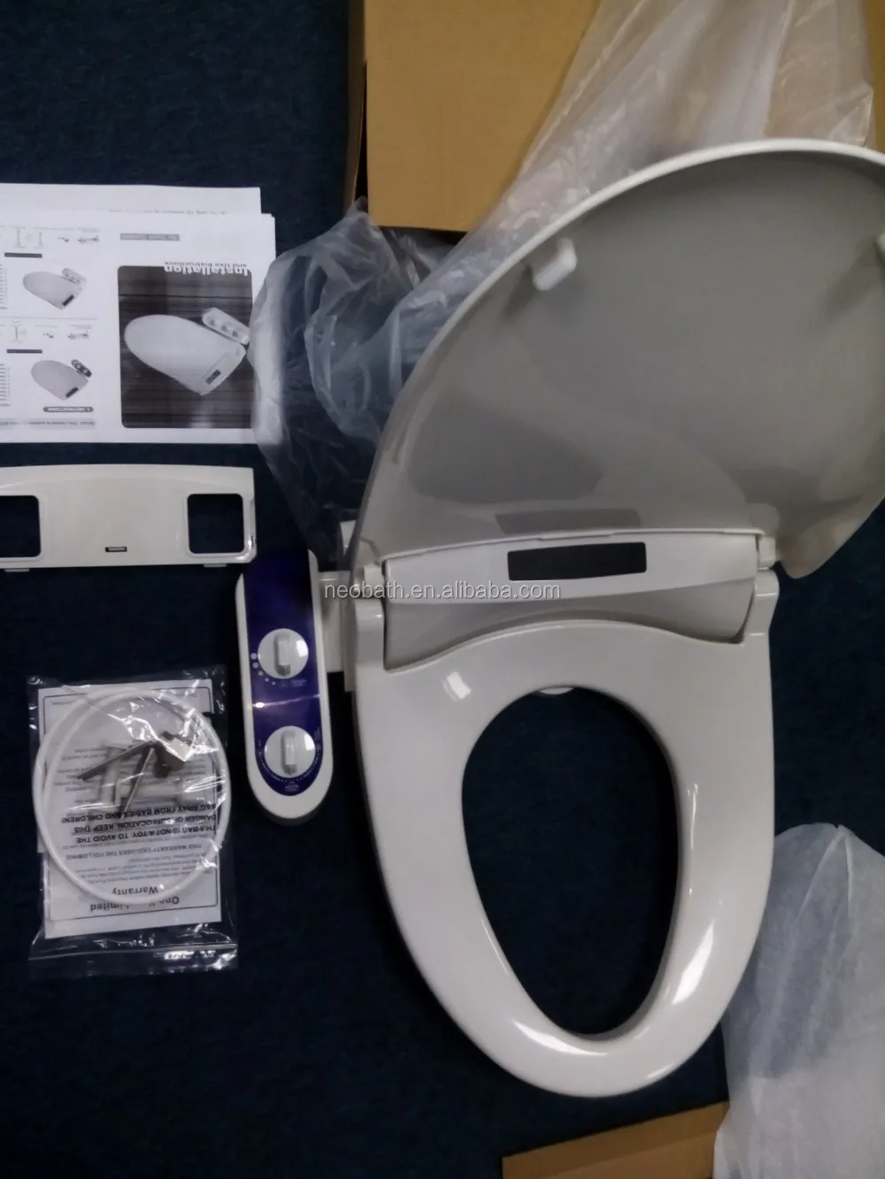 Neobath Bidet Fresh Water Spray Nonelectric Bidet With Seat Cb3500