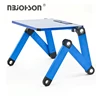 New portable metal frame pc notebook fold up small folding laptop desk computer table