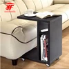 wooden coffee table bed sofa end side table with wheels