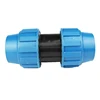 Dn32mm Blue PP material quick coupling compression fitting for PE pipe