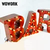 bar vintage emitting display sign lighting waterproof cheap joint letter light for shop
