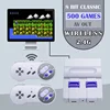2.4G wireless game controller 8 Bit New Wireless Mini Classic Retro Handheld Game Console TV Game Player built in 500 Games