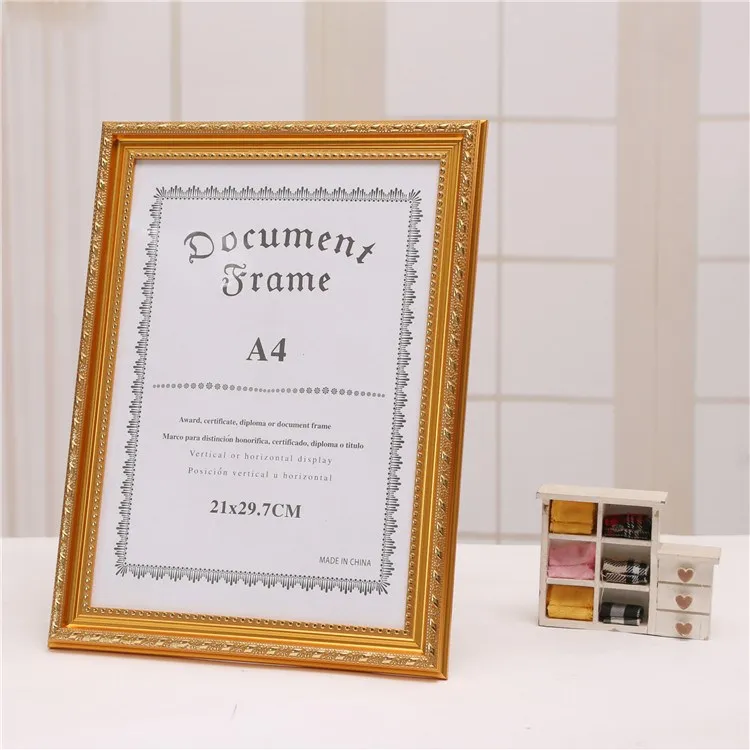 Wholesale Gold A4 Photo Frame For Certification/a4 Picture Frames - Buy 