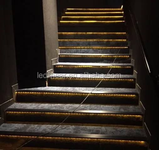stair nosing light cinema step black led profile