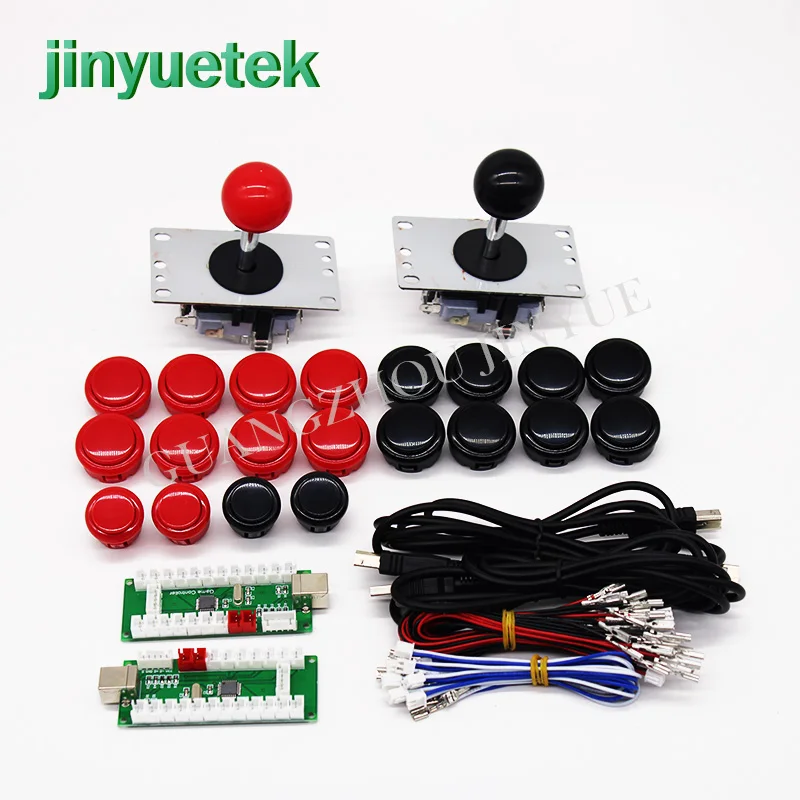 Jinyuetek Diy Game Machine Arcade 12v Led Push Button Joystick Kit