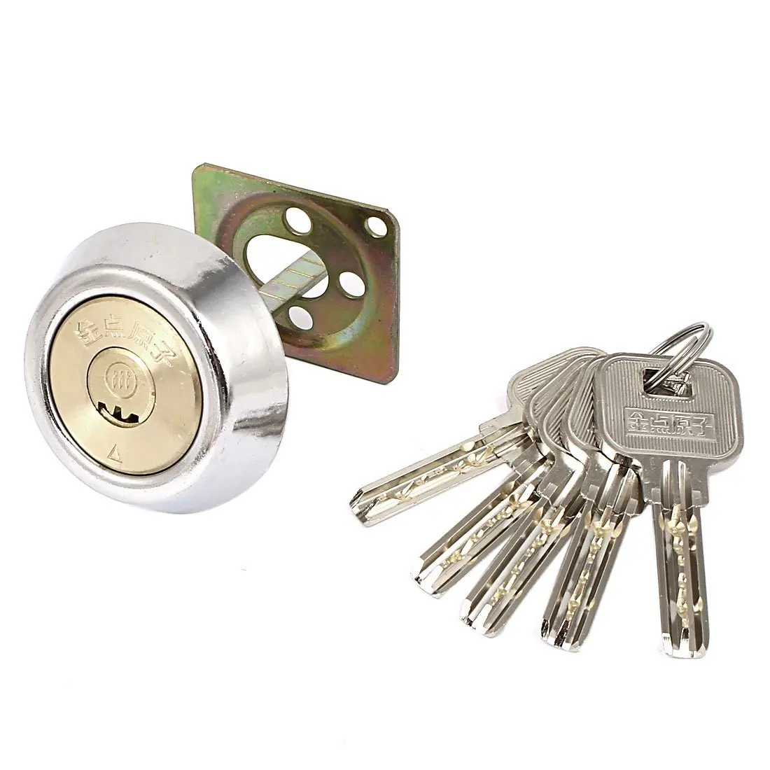 Padlocks & Hasps uxcell® Home Office Gold Tone AntiTheft Security Door Knob Lock