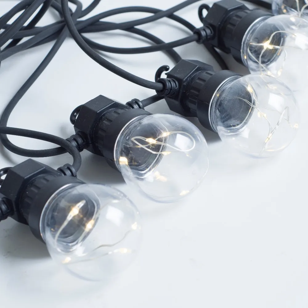 Outdoor Rgb Dmx Festoon Outdoor String Lights 5m Frosted Bulb Outdoor