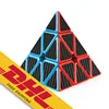 Pyramid Speed Cube Triangle Carbon Fiber Sticker Cube Puzzles Twisty Puzzle Magic Cube for Kids Intelligence Development