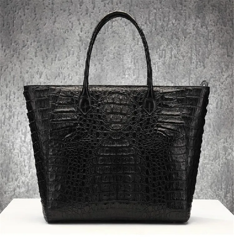 Real Crocodile Handbag Caiman Crocodile Leather Custom Tote Bag - Buy ...
