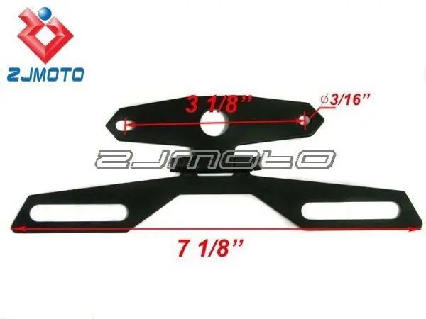Universal Durable Metal Motorcycle License Plate Light Holder Tail Light Bracket Vehicles Number Plate Mount Bracket