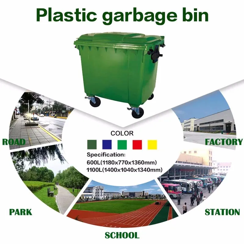1100l Outdoor Garbage Collection Waste Bins Buy 1100 Litres Waste Bins,Plastic Waste Bin,Large
