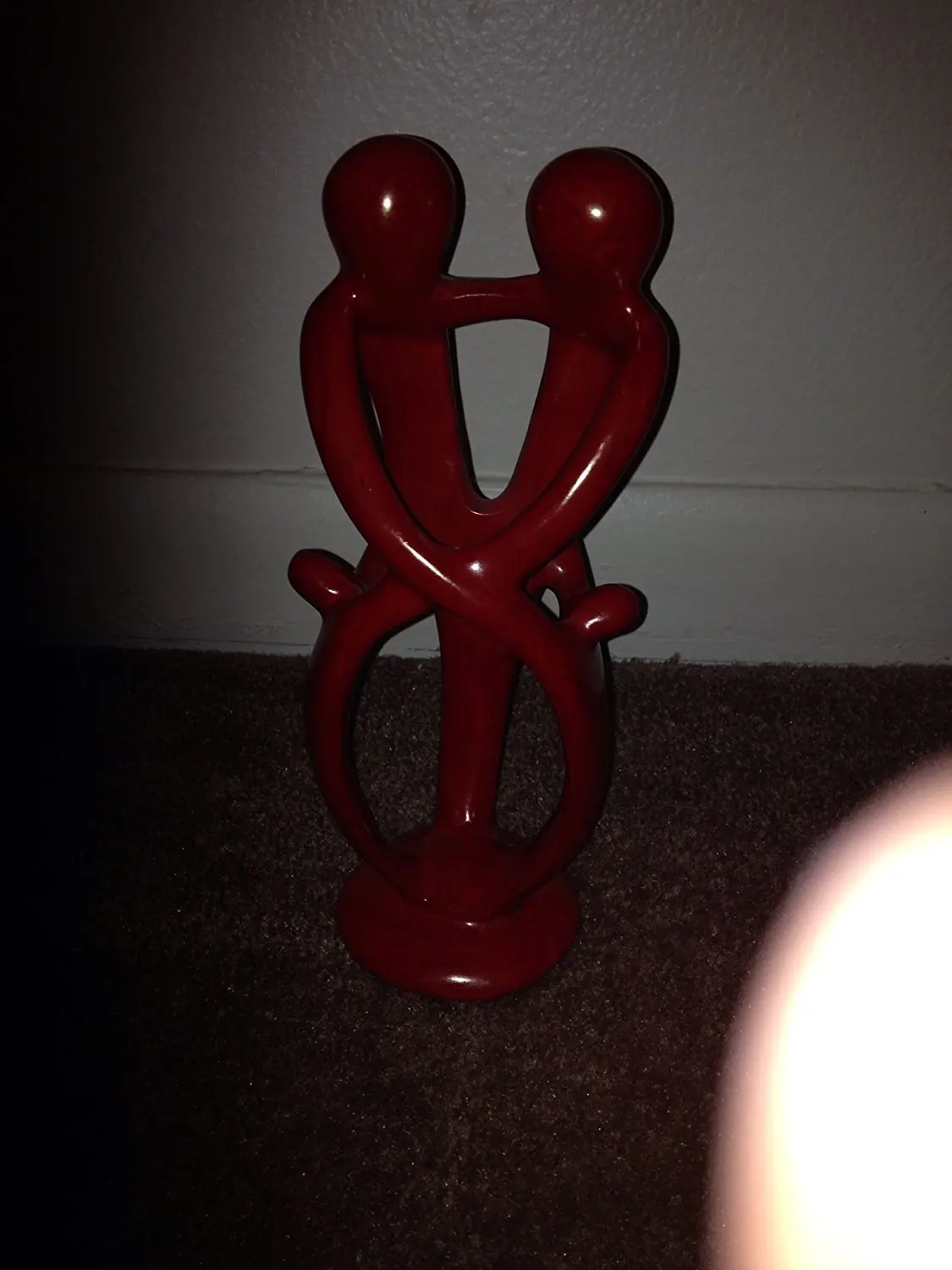 Maisha Fair Trade Hand Carved Decorative Soapstone Infinity Love Knot Figurine