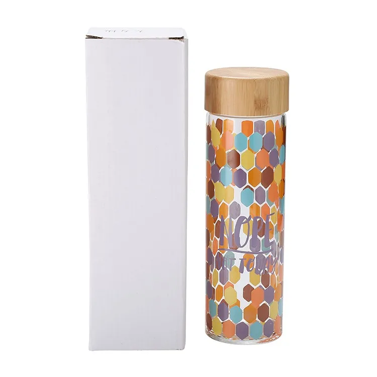 Eco Friendly Water Bottles Wholesale Glass Bottle Bamboo Lid Buy