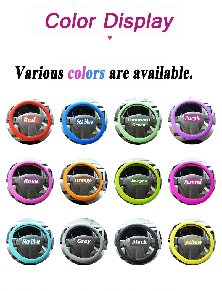 China Supplier Ryhx Supply Cheap Price Car Auto Silicone Steering Wheel