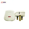 13A Plastic Hollow 3 Pin Flat Electrical Power Plug WIth Neon