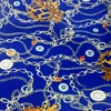 China fabric polyester custom prints chain design style 75d crepe chiffon fabric for women's dresses