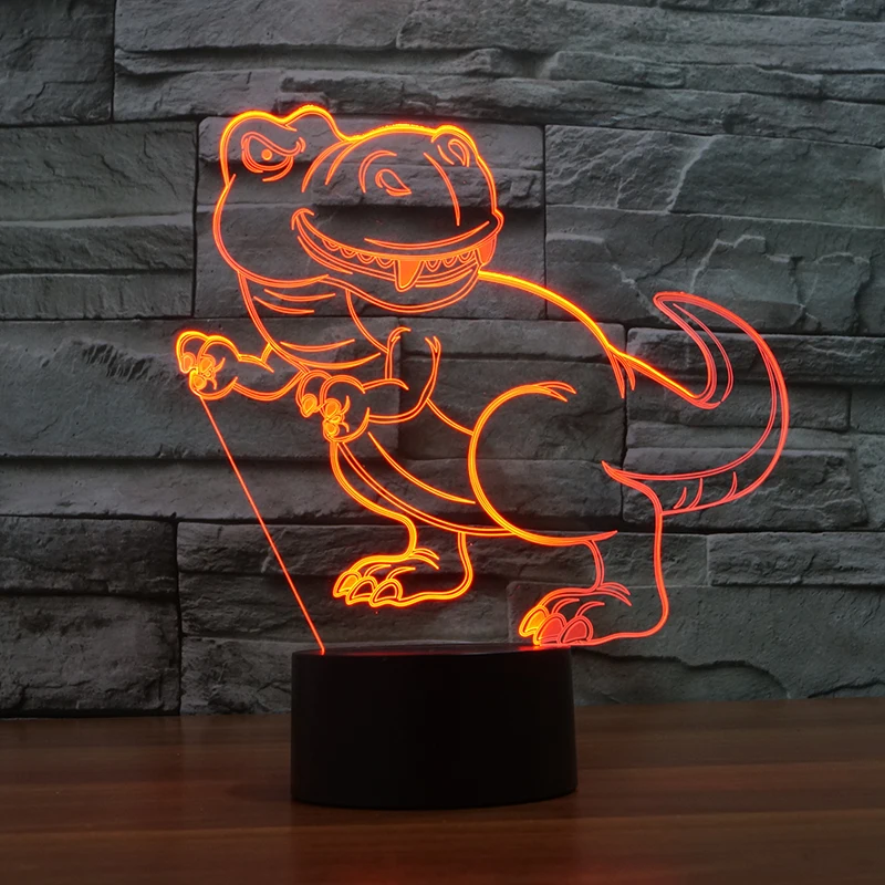 FS-3119 New wholesale dinosaur 3D led night light lamp Children gifts for room deco