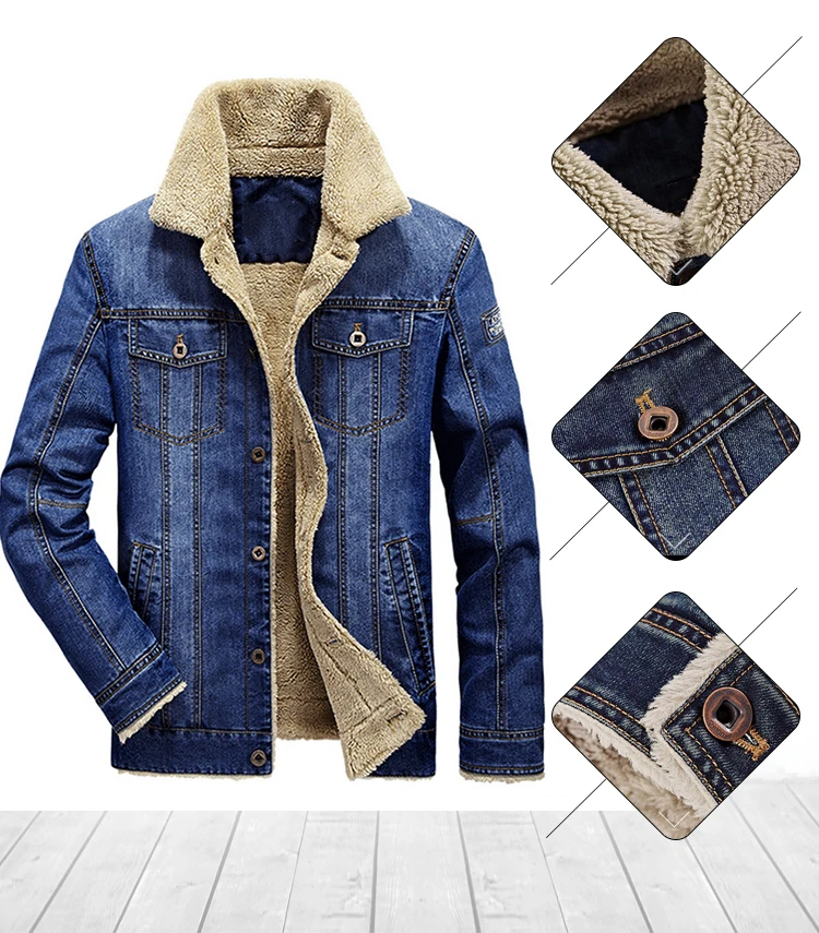Fashion Keep Warm Autumn Winter Long Sleeve Men Denim Jacket - Buy ...