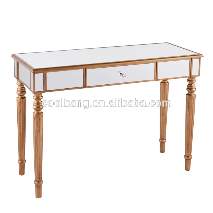 Slim Long Cheap Resin Hall Console Table With Three Drawers
