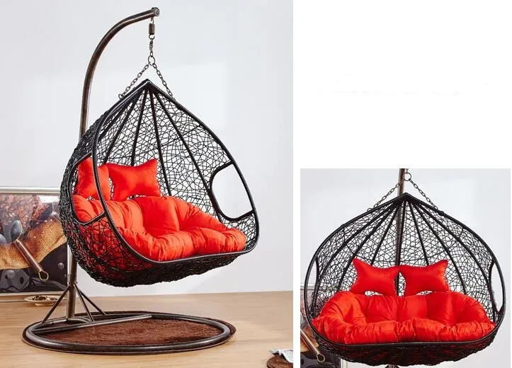 China Wicker Rattan Outdoor Doppel Stuhl Hängenden Garten Ei Schaukel