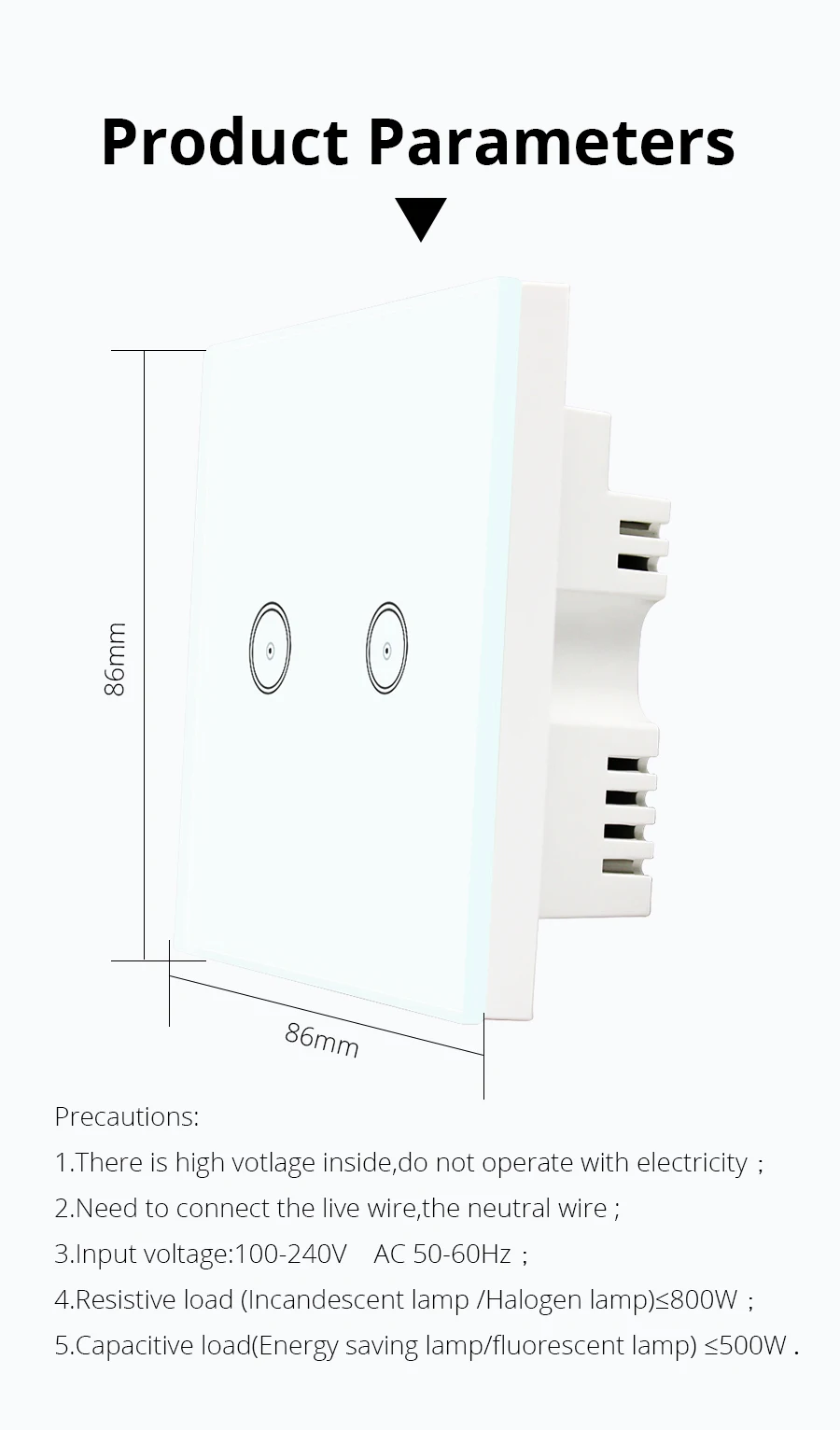 Zigbee UK 86mm Single Fire Light Switch 2 gangs Switches tuya zigbee hub Control - ANKUX.COM