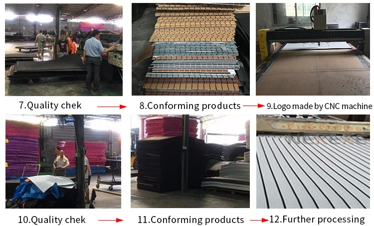 6 MM thick Blue Marine Boat EVA Foam Flooring Teak Deck Pad Sheet