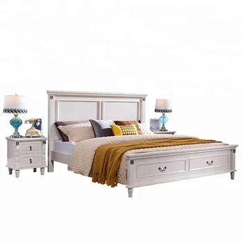 Modern Design Wooden Furniture American Style White King Or Queen Size Bedroome Set Buy White Bedroom Set American Bed Designs King Size Wooden