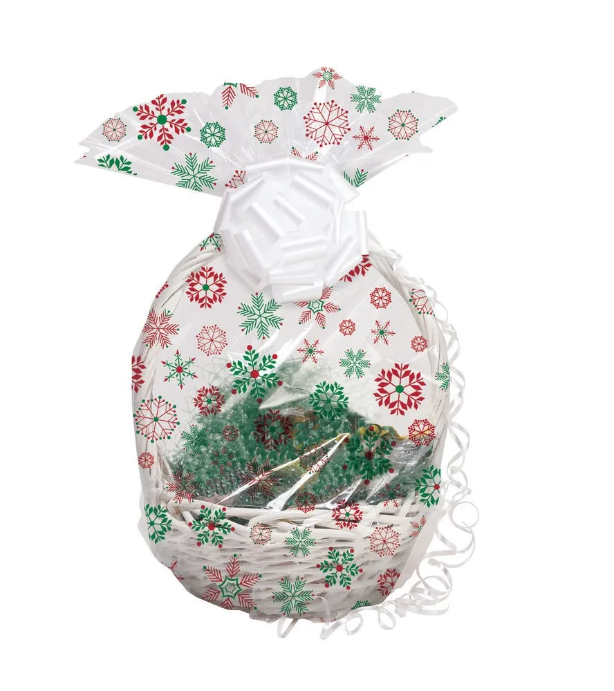 Easter Eggs Hamper Wrap Cellophane Basket Gift Wrap Large Cello Basket