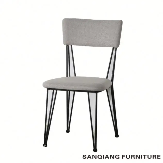 SANQIANG  Dining room furniture Iron frame Modern Fabric dining chair Chinese supplier