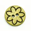 alloy custom flower design 2 holes button for women clothing
