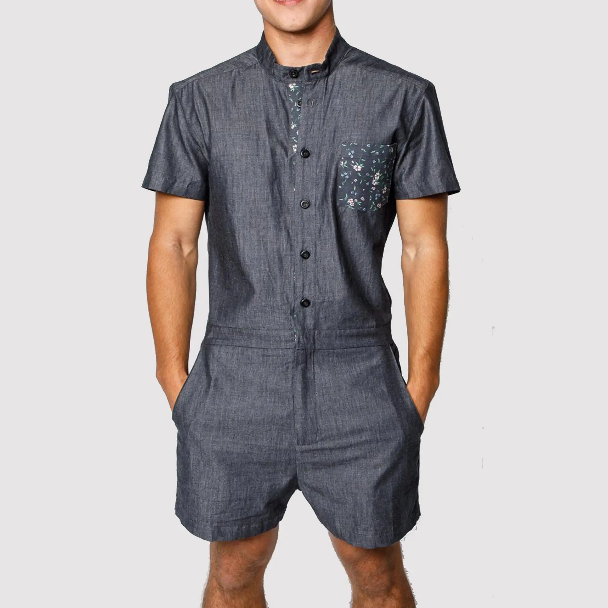 one piece denim jumpsuit mens