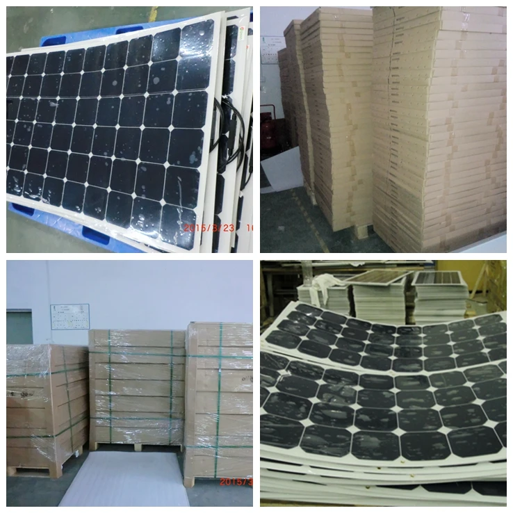 Power various applications curved solar panels 200w 12v flexible solar panels
