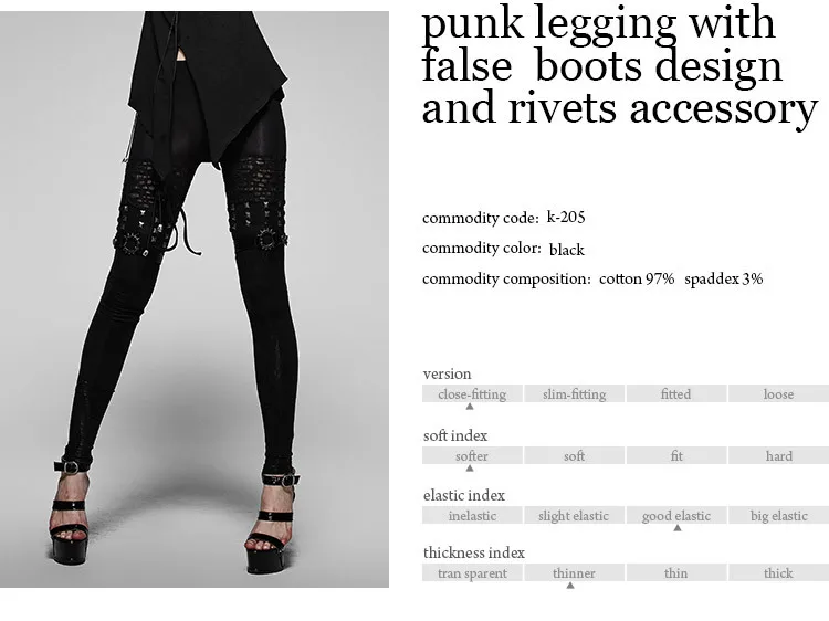 K-205 Tight Legging of Punk Rave Brand Hot Girls Sexy Legging for women