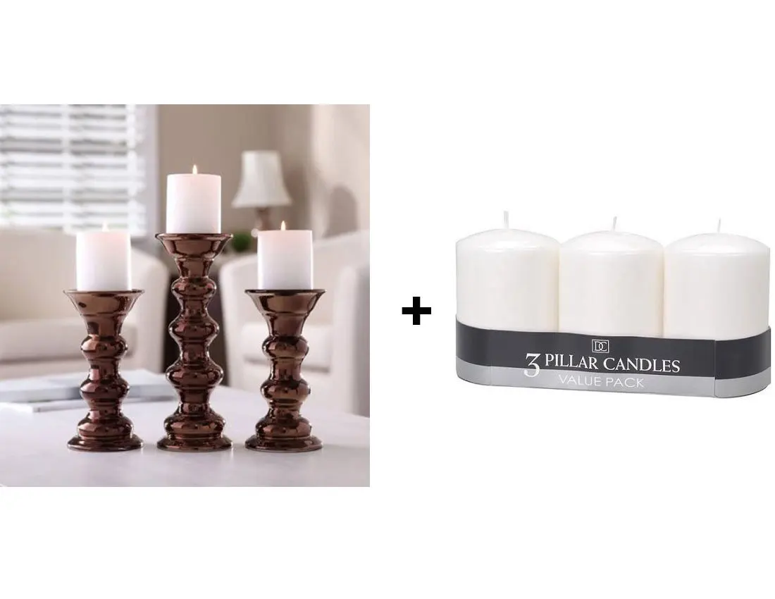 Home Decor With Candles Find Deals On Get Quotations Better Homes And Gardens Touch 100 Percent Ceramic Pillar Elegant Centerpiece Home Decor Candle Holders