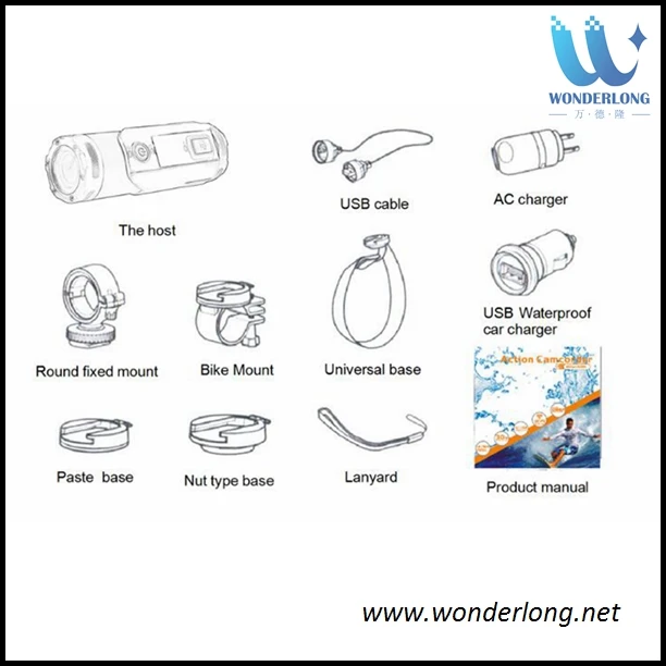 WiFi 1080P Mini 170 Degree HD Bike Motorcycle Helmet Sport Action Camera Car Video DVR DV Camcorder