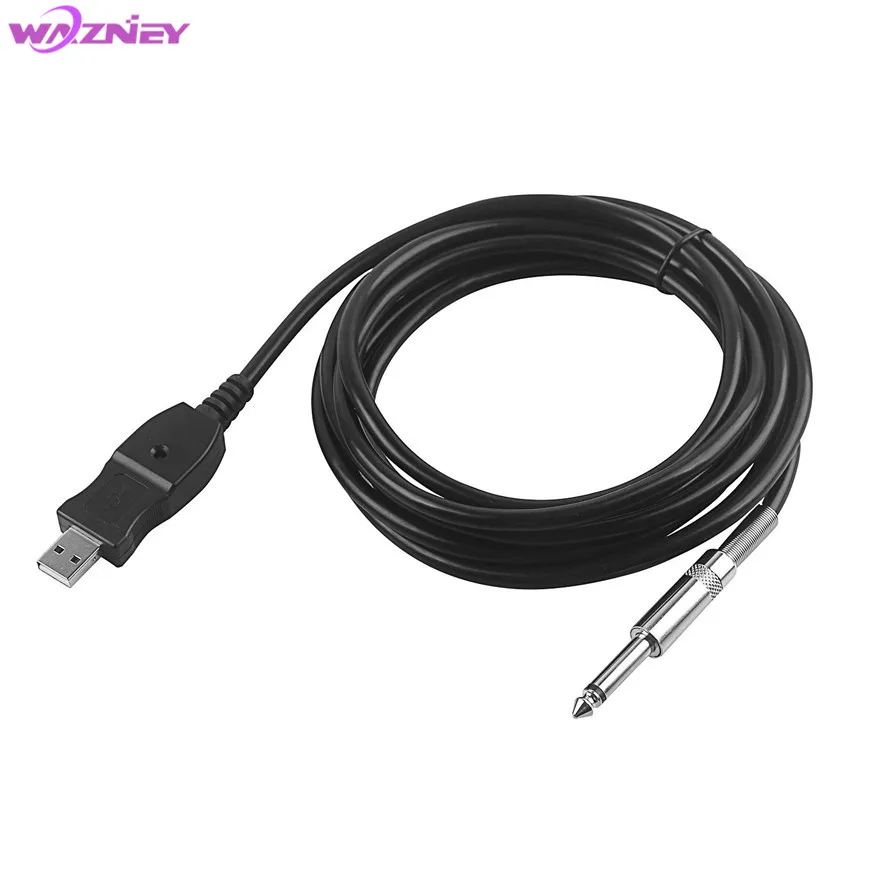 3m Usb To Guitar Bass 6.35mm 1/4 Mono Male Jack Link Connection Line Electric Guitar To Usb