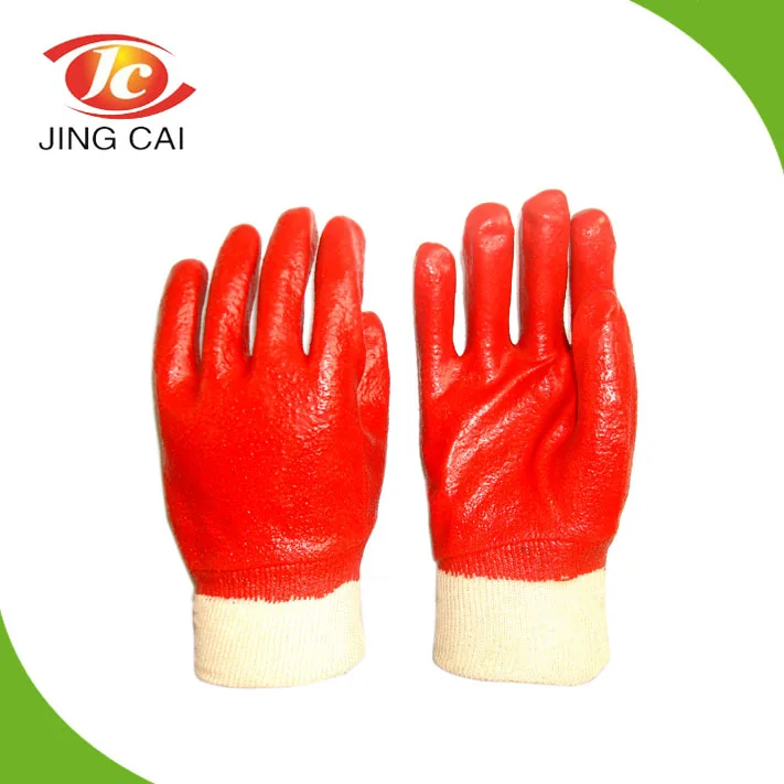 26cm Pvc Coated Working Gloves Rough Finish Wholesale Safety Industrial