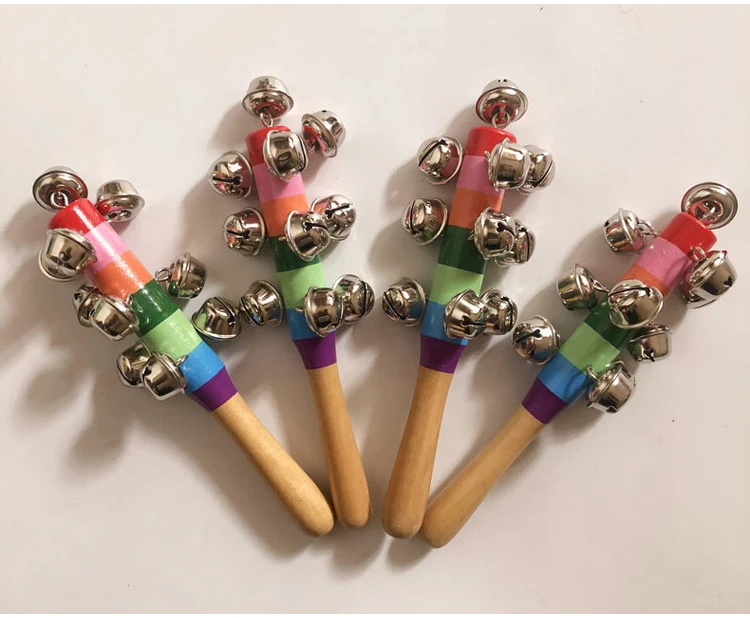 Wholesale Orff Jingle Bells Series,Wooden 7 Colorful Hand Bells Buy