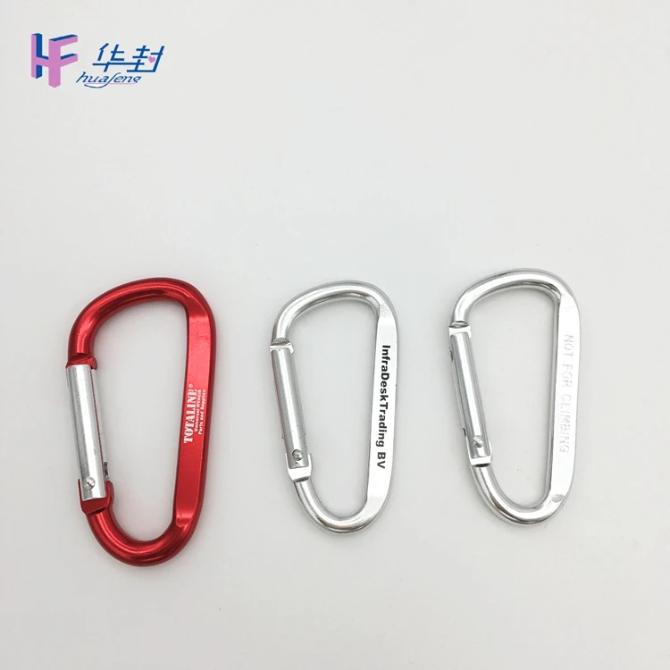 Fashion Metal D Shape Keychain Key Ring Metal Carabiner