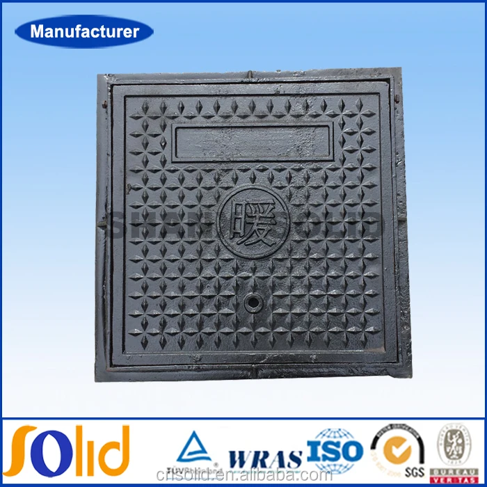 A15/B125/C250/D400 Heavy Duty Polymer Resin Sewer Square Iron Manhole Cover
