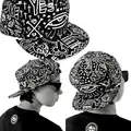 Fashion Vintage Baseball Flat Bill Hat Unisex Hippie Eye Hiphop Adjustable Cap Hip hop cap New