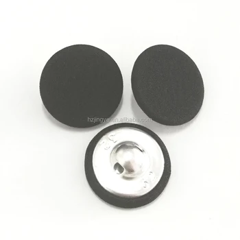 black fabric buttons